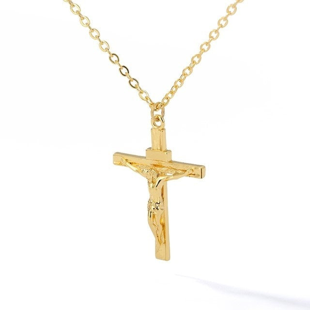The Crucifix Pendant — 18K Gold Plated Necklace