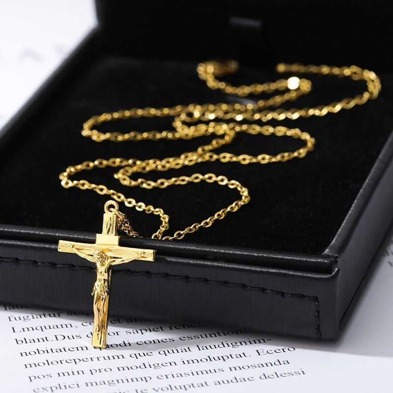 The Crucifix Pendant — 18K Gold Plated Necklace